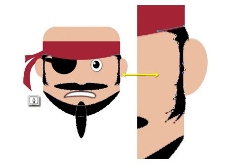 آموزش طراحی کاراکتر دزد دریایی کارتونی در فتوشاپ